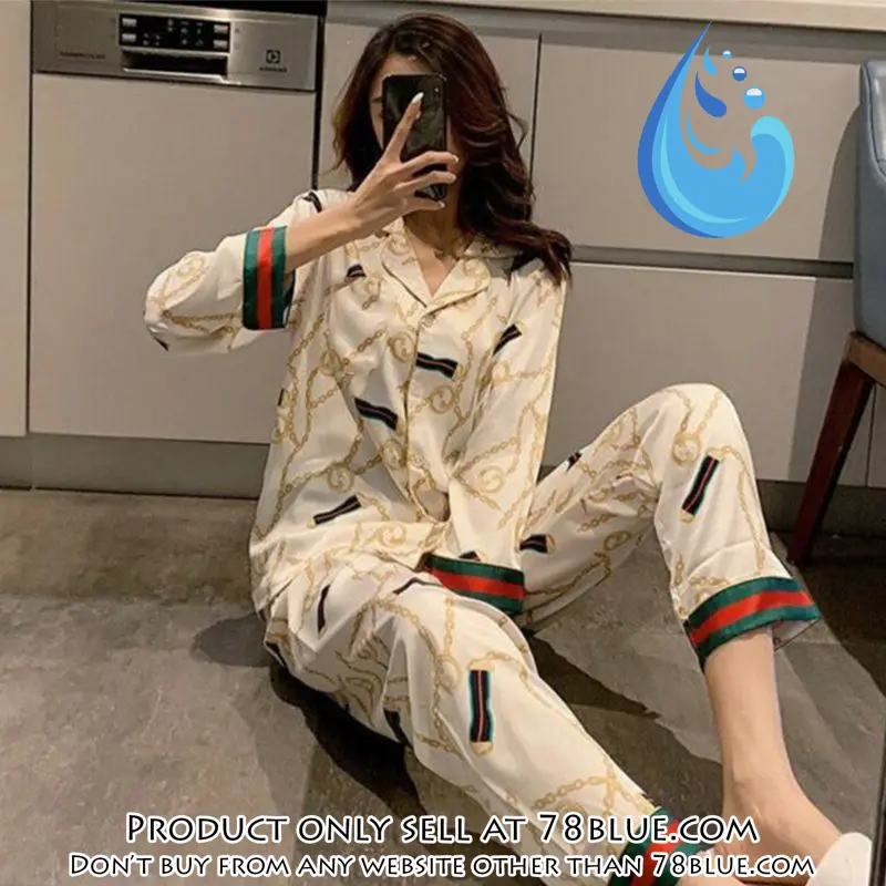Trending luxury fashion gucci satin pajama set pjs1047 78b2031282